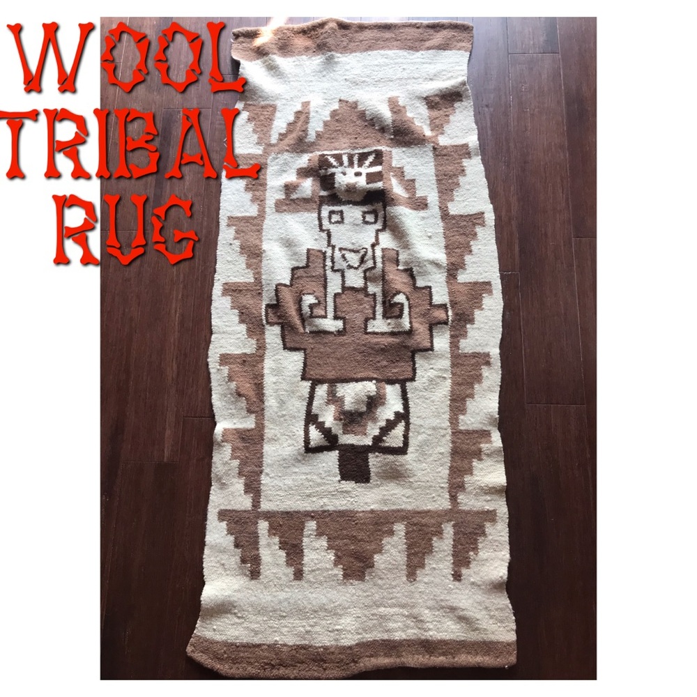 🗿SOFT WOOL TRIBAL RUG or WALLHANGING